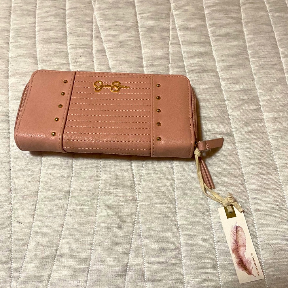 NWT Jessica Simpson pink/mauve clutch.